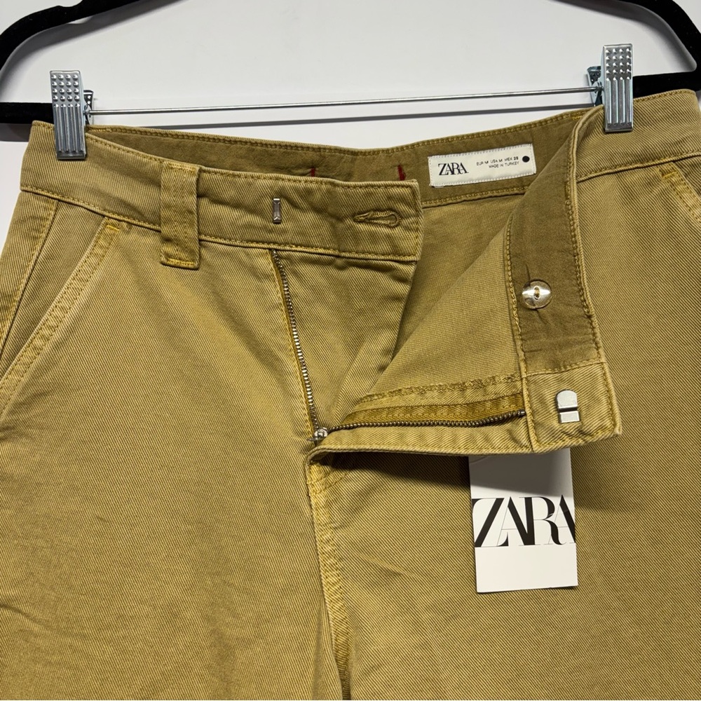 ✨Zara Chino Trouser Pants Wide Leg Size 28 - Picture 6 of 15